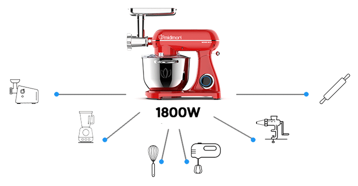 Máy nhào trộn bột xay thịt cao cấp midimori MDMR-9819